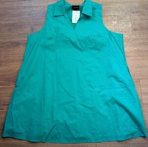 Sugarlips Lexya Plus Sleeveless Collared Shift Dress